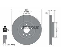 2x Disco de freno ventilación interna 92255703 TEXTAR para VOLVO V40 Hatchback