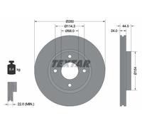 2x Disco de freno ventilación interna 92269203 TEXTAR para NISSAN CUBE