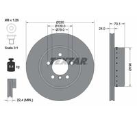 2x Disco de freno ventilación interna 92269725 TEXTAR para BMW Z4 Roadster