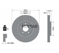 2x Disco de freno ventilación interna 92283503 TEXTAR para NISSAN RENAULT