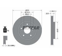 Disco de freno TEXTAR 92289403 delantero, ventilado , 1 Pieza