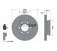 2x Disco de freno ventilación interna 92301203 TEXTAR para MERCEDES-BENZ