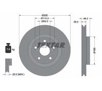 2x Disco de freno ventilación interna 92304305 TEXTAR para TOYOTA LEXUS