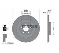 Disco de freno TEXTAR 92309703 trasero, ventilado , 1 Pieza