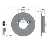 TEXTAR 92314103 Disco de freno
