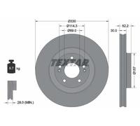 2x Disco de freno ventilación interna 92315003 TEXTAR