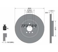 Lote de 2 Disco de freno Textar 92318105 para OE T4N1744 - T4N1744