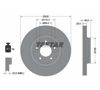 2x Disco de freno ventilación interna 92333203 TEXTAR para HYUNDAI KIA