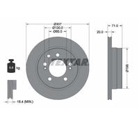 TEXTAR 2x Discos Freno Trasero Ventilado Recubierto para Ssangyong Rexton W Gab