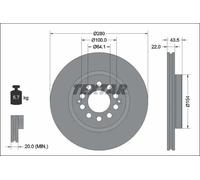 2x Disco de freno ventilación interna 92342603 TEXTAR para MG MG ZS SUV