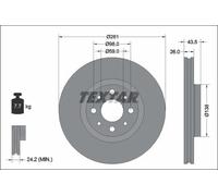 Disco de freno TEXTAR 92344703 delantero, ventilado , 1 Pieza