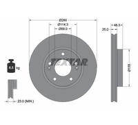 2x Disco de freno ventilación interna 92351203 TEXTAR para KIA HYUNDAI