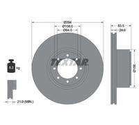 2x Disco de freno ventilación interna 93175300 TEXTAR para IVECO