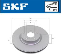 2x Disco de freno ventilación interna VKBD 81375 V1 SKF