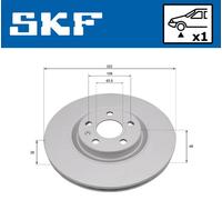 2x Disco de freno ventilación interna VKBD 81404 V1 SKF