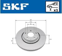 2x Disco de freno ventilación interna VKBD 81406 V1 SKF