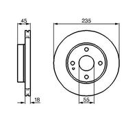 2x Disco de freno ventilado 0 986 478 241 BOSCH para MAZDA 323 S IV 323 C IV