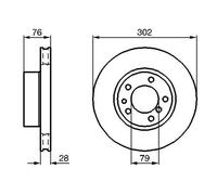 2x Disco de freno ventilado 0 986 478 317 BOSCH para BMW 5 7 5 Touring