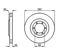 2x Disco de freno ventilado 0 986 478 437 BOSCH para OPEL ISUZU