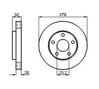 2x Disco de freno ventilado 0 986 478 486 BOSCH para OPEL SINTRA