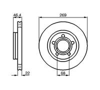BOSCH 0 986 478 574 Disco de freno