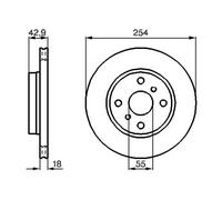 2x Disco de freno ventilado 0 986 478 585 BOSCH para TOYOTA STARLET PASEO Coupé