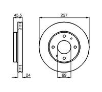 2x Disco de freno ventilado 0 986 478 774 BOSCH para HYUNDAI LANTRA II COUPE I