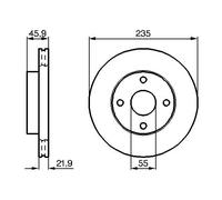 2x Disco de freno ventilado 0 986 478 787 BOSCH para MAZDA 323 C V