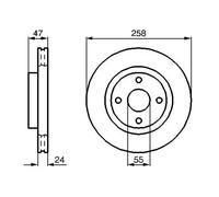 2x Disco de freno ventilado 0 986 478 989 BOSCH para MAZDA 323 S VI Sedán