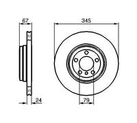 2x Disco de freno ventilado 0 986 479 005 BOSCH para BMW 7
