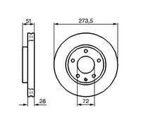 BOSCH Discos de freno para MAZDA: MPV, Xedos (Ref: 0 986 479 016)