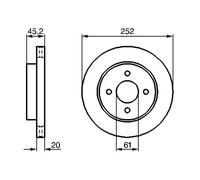2x Disco de freno ventilado 0 986 479 238 BOSCH para NISSAN ALMERA I Hatchback
