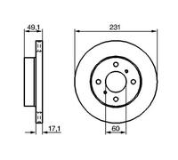 2x Disco de freno ventilado 0 986 479 241 BOSCH para SUZUKI WAGON R+ Hatchback