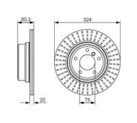 BOSCH Discos de freno para BMW: X5 (Ref: 0 986 479 350)