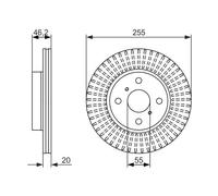 Bosch Discos de freno BD1459 – Certificación ECE-R90 – 1 juego (2 discos)