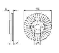 2x Disco de freno ventilado 0 986 479 668 BOSCH para RENAULT SCÉNIC I Monospace
