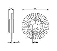 2x Disco de freno ventilado 0 986 479 730 BOSCH para BMW 7 5 Gran Turismo
