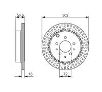 BOSCH Discos de freno para MAZDA: CX-7 (Ref: 0 986 479 757)