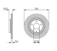 2x Disco de freno ventilado 0 986 479 796 BOSCH para MAZDA RX-8