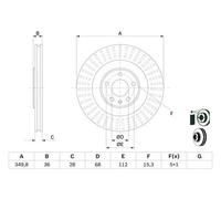 Disco de freno BOSCH 0 986 479 E41 trasero, ventilado , 1 Pieza