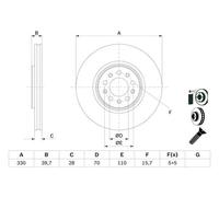 BOSCH 0 986 479 F66 Disco de freno