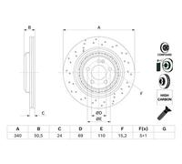 BOSCH 0 986 479 H40 Disco de freno