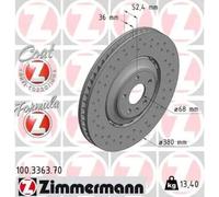 2x Disco de freno ventilado 100.3363.70 ZIMMERMANN para AUDI A8 D4 Q5