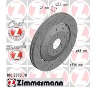 2x Disco de freno ventilado 100.3370.70 ZIMMERMANN para AUDI A6 C6 Avant A6 C6