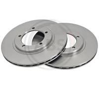 2x Disco de freno ventilado 16049 A.B.S. para DAIHATSU BERTONE