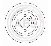 2x Disco de freno ventilado 16069 A.B.S. para VW SEAT