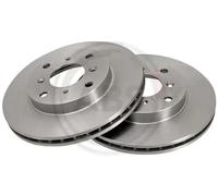 2x Disco de freno ventilado 16171 A.B.S. para HONDA PRELUDE IV PRELUDE V