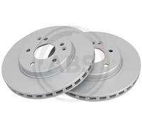 2x Disco de freno ventilado 16448 A.B.S. para MERCEDES-BENZ CLASE C CLASE E SLK