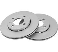 2x Disco de freno ventilado 16541 A.B.S. para VW SEAT