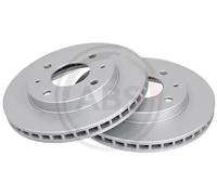 2x Disco de freno ventilado 16590 A.B.S. para MITSUBISHI VOLVO PROTON